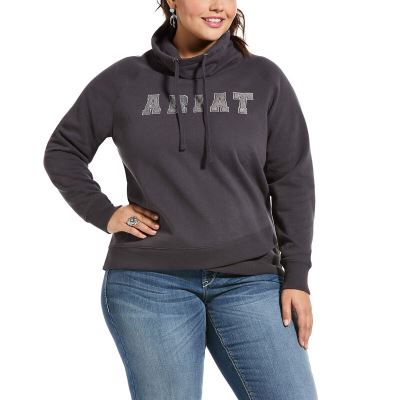 Ariat REAL Sequin Koyu Gri Sweatshirt Bayan (17898-193)